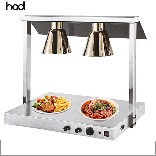 Food Warming Lamp Manufacturer - Hot Sale Gold Double Tanks Heat Lamp