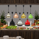 Food Heat Lamp Manufacturer - Electric Colorful Buffet Food Warmer Lamp