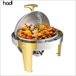 Chafing Dish Manufacturer - Hotel Restaurant Round Gold Food Warmer