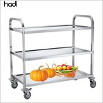 Kitchen Serving Trolley Manufacturer - Guangzhou 3-Tier Stainless Steel