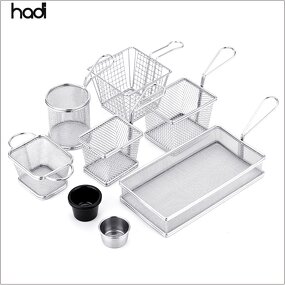 French Fries Basket Manufacturer - Wholesale with Rattan Storage Holder