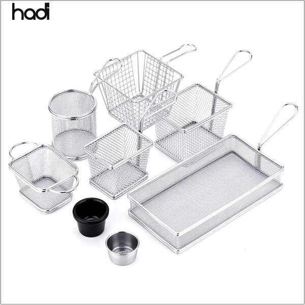 French Fries Basket Manufacturer - Wholesale with Rattan Storage Holder