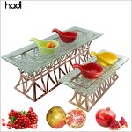 Buffet Riser Manufacturer - Modern Glass Top Elevation Display Stand