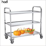 Food Trolley Manufacturer - HADI Commercial 2-Tier Foldable Mobile
