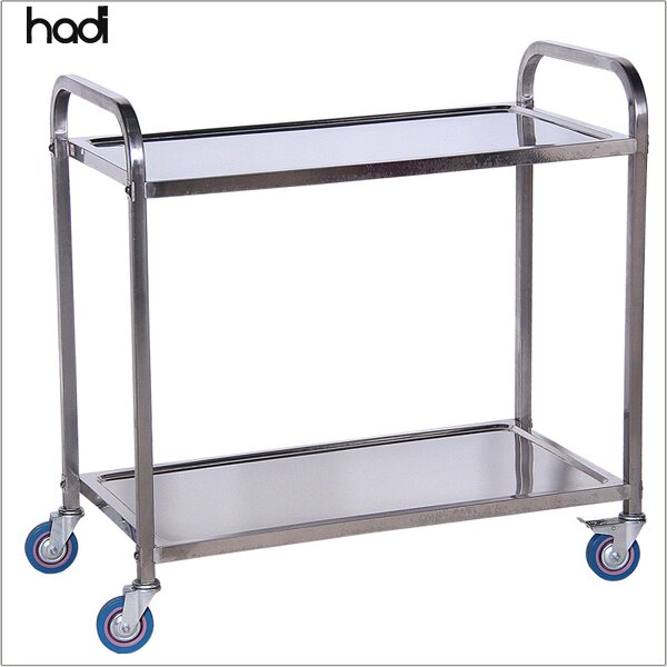 Serving Trolley Manufacturer - Commercial Luxury 2 Tier Food Transport