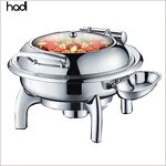 Chafing Dish Manufacturer - Luxury Modern Roll Top Glass Lid Serving