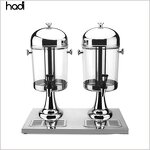 Beverage Dispenser Manufacturer - Golden Double Tanks Hot Cold Acrylic