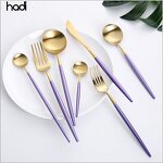 Cutlery Set Manufacturer - Luxury Rose Gold Buffet Cake Knife Spoon Set