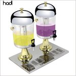 Beverage Dispenser Manufacturer - Luxury Golden Carbonated 2 Tanks Hot Cold