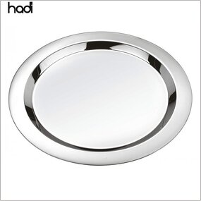 Serving Tray Manufacturer - Party Round Stainless Steel Mirror Tray