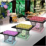 Display Rack Manufacturer - Antique square Acrylic Dessert Stand with Light