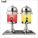 Beverage Dispenser Manufacturer - Golden Double Tanks Hot Cold Acrylic