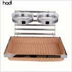 Bread Basket Manufacturer - Modern 2 Tier Rattan Bread Basket Wholesale