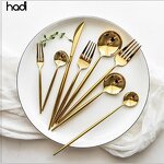 Cutlery Set Manufacturer - Free Customized Logo Gold Stainless Steel
