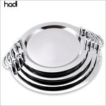 Serving Tray Manufacturer - Party Round Stainless Steel Mirror Tray