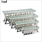 Buffet Riser Manufacturer - Modern Glass Top Elevation Display Stand