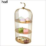 Cake Stand Manufacturer - Rose Gold 3-Tier Birdcage Elegant Stand