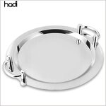Serving Tray Manufacturer - Party Round Stainless Steel Mirror Tray