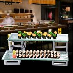 Buffet Stand Manufacturer - Glass Elevation 3 Tier High Tea Stand