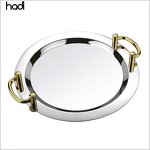 Serving Tray Manufacturer - Party Round Stainless Steel Mirror Tray
