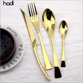 Flatware Set Manufacturer - Luxury Gold Buffet Utensils Fork Spoon Knife
