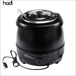 Soup Kettle Manufacturer - Commercial Grade 10-Liter Electric Black Pot