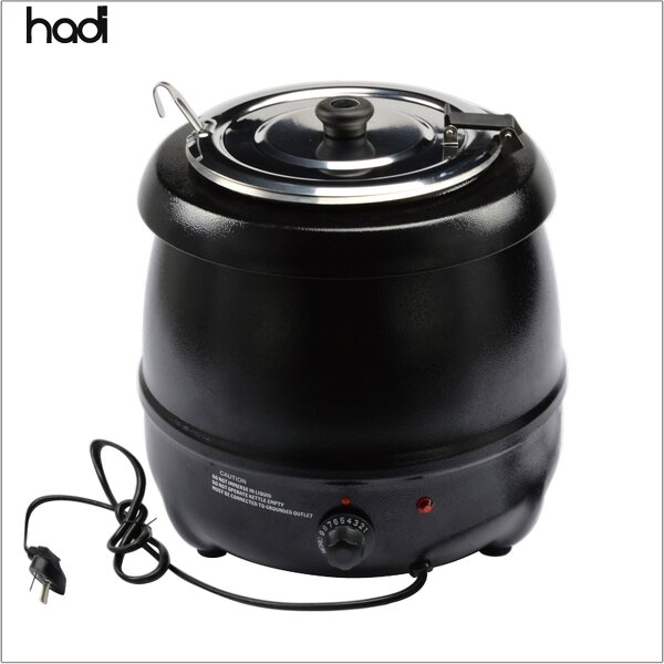 Soup Kettle Manufacturer - Commercial Grade 10-Liter Electric Black Pot