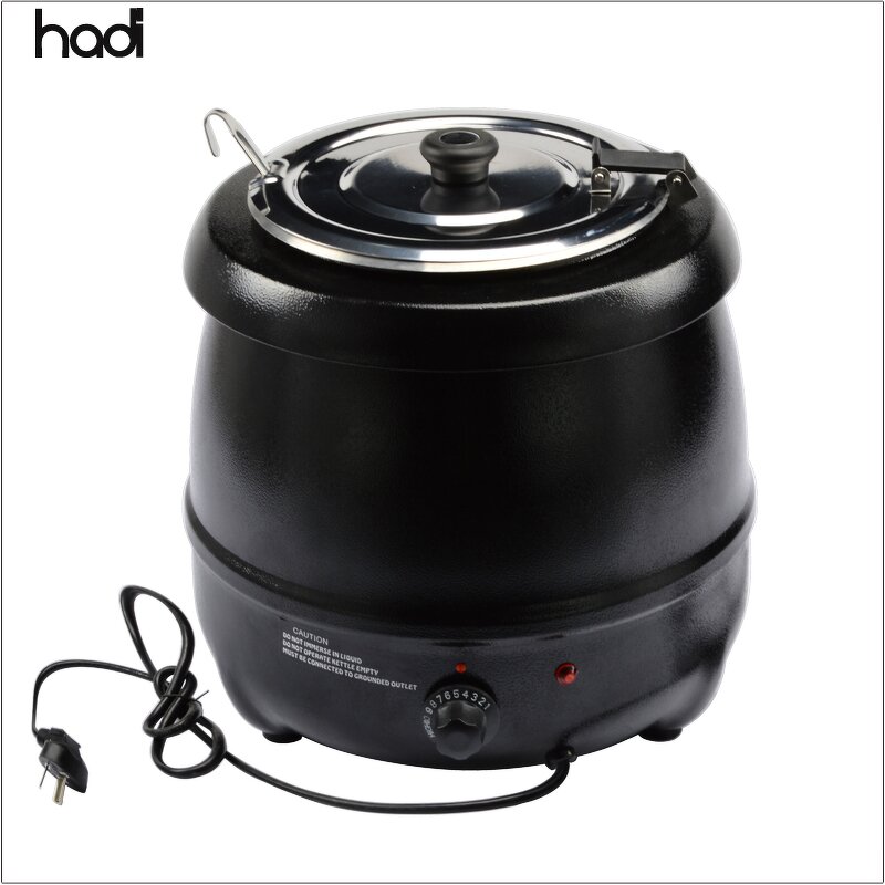 Soup Kettle Manufacturer - Commercial Grade 10-Liter Electric Black Pot