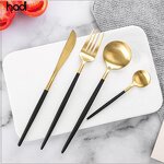 Cutlery Set Manufacturer - Luxury Rose Gold Buffet Cake Knife Spoon Set