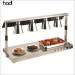 Food Warmer Lamp Manufacturer - Stainless Steel 4 Tanks Station Heat Lamp