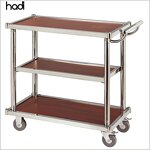 Serving Trolley Manufacturer - 3 Tier Luxury Wooden Food Tea Trolley