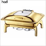 Chafing Dish Manufacturer - Luxury Modern Roll Top Glass Lid Serving