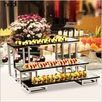 Buffet Stand Manufacturer - Glass Elevation 3 Tier High Tea Stand