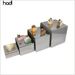 Sushi Stand Manufacturer - Dubai Modern Black Stainless Steel Elevation