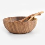 Salad Bowl Manufacturer - Dubai Antique Acacia Wood Tripod Salad Bowl