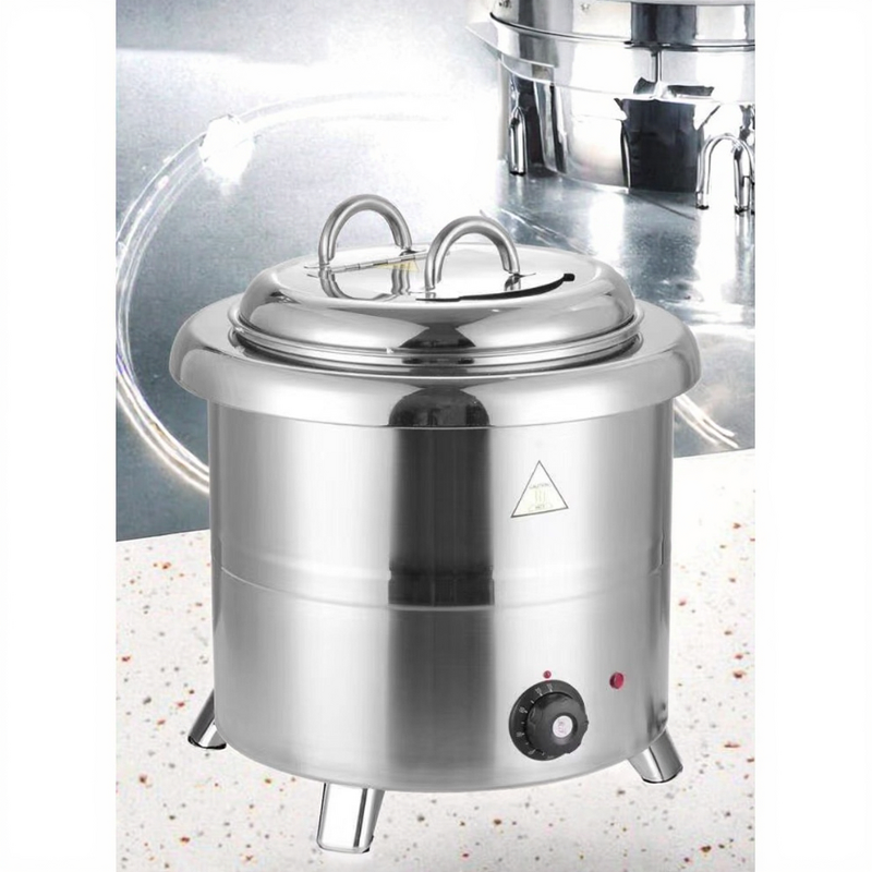 Soup Warmer Manufacturer - Hospital Stainless Steel Silver 11 Liter Pot