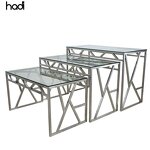 Buffet Table Manufacturer - HADI Rectangular Mirrored Tempered Glass