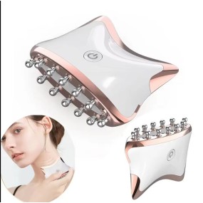 Professional Home Use Micro-current Guasha 3 Led Light Therapy Face Lifting Massager Beauty Device Body Scraping Tool Apparatus