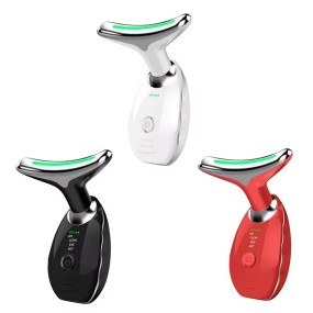 PSB Anti Wrinkles High Frequency Vibration 3 Modes Light Neck Massager Lift Skin Rejuvenation Tightening Neck Massager Device