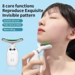 电动Ems颈部提升抗衰老皱纹按摩器颈部美容仪Led灯V型多功能美容仪