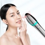 电加热便携式低频振动眼部按摩美容笔，用于减轻黑眼圈下的浮肿和疲劳