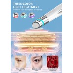 5合1眼部美容设备面部按摩器Led红光治疗棒放松眼睛黑眼圈眼袋浮肿护肤工具