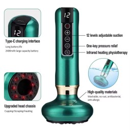 瓜沙按摩工具-家用电动刮痧仪，用于经络疏导、淋巴疏导、火罐治疗