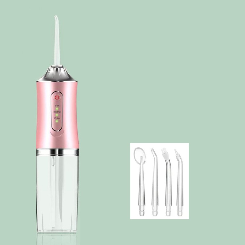 Teeth Water Flosser Portable Water Pick Cordless Oral Irrigator With 400 Ml Detachable Water Tank for Dental Cleaning Care