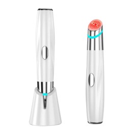 振动热按摩器LED光子光疗眼部迷你笔面部振动抗衰老皱纹电动眼部按摩器