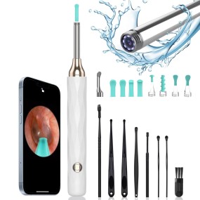 Electric Ear Pick Tool Earwax Removal Kit 1080P Ear Cleaner Otoscope With Camera Light Ear Wax Removal