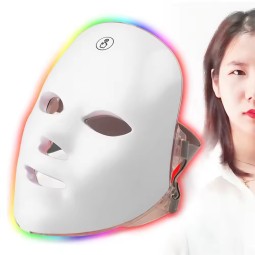 皮肤护理可充电7色Led光子光疗美容水疗祛皱面部水合面膜