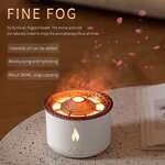 Volcano Aroma Diffuser Supplier - 3D Flame Ultrasonic 360ml Jellyfish Spray