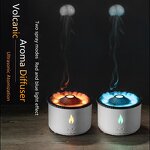 Volcano Aroma Diffuser Supplier - 3D Flame Ultrasonic 360ml Jellyfish Spray