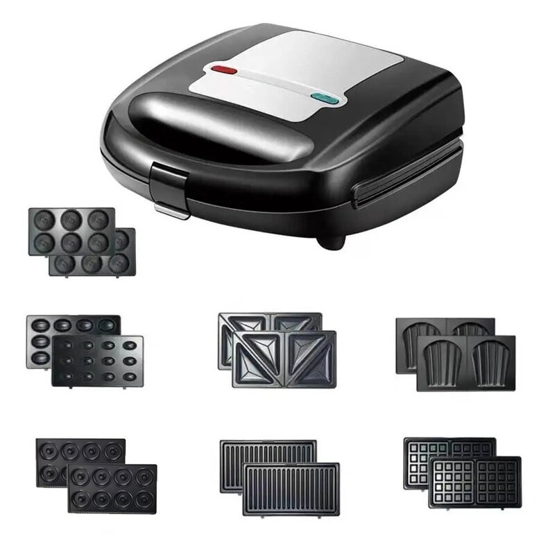 Breakfast Maker Manufacturer - 7 in 1 Removable Plates Electric Panini Maker